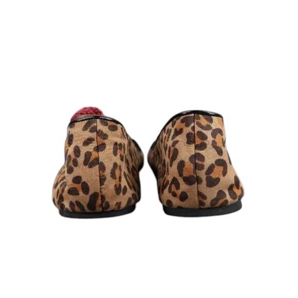Abound Shoes Womens 5.5 Flats Fashion Slip On Leopard Print Embroidered Slipper - Picture 3 of 15